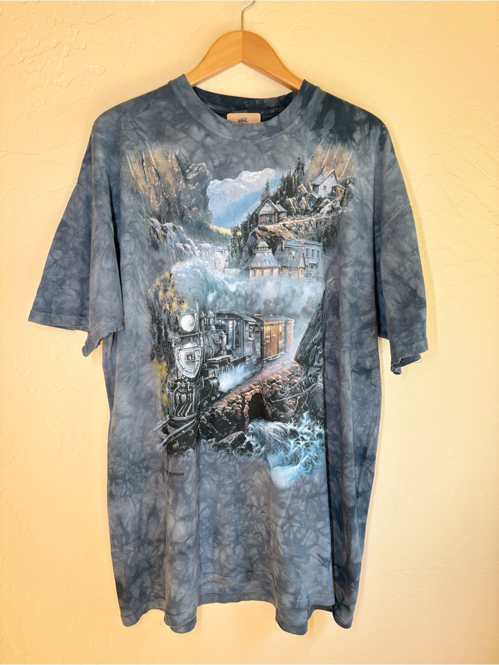 NEW The Mountain Railroad Museum Tie Dye T-Shirt Trains NWT